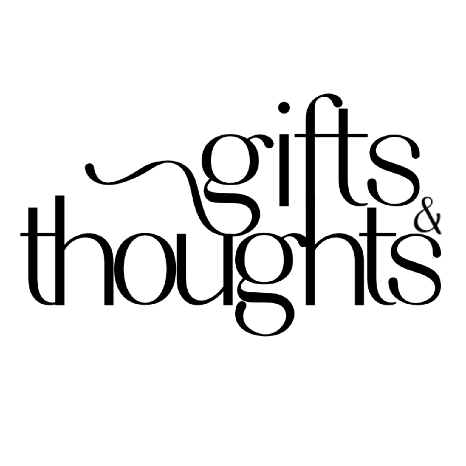 Gift & Thoughts logo in black on whote background
